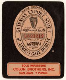 Guinness label 17 San Juan